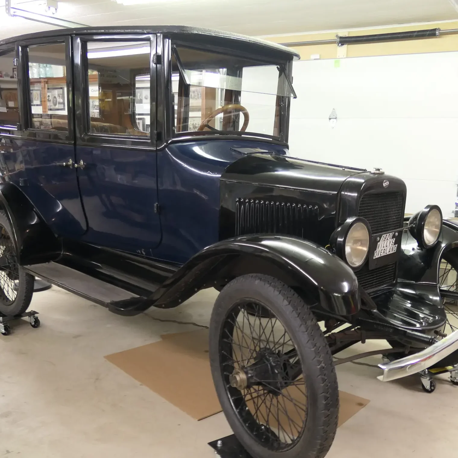 1920 Willys Overland sedan on display at McCallum Museum in Sibley, Iowa – donated by the Robertson family, a beautiful example of early Osceola County automotive history