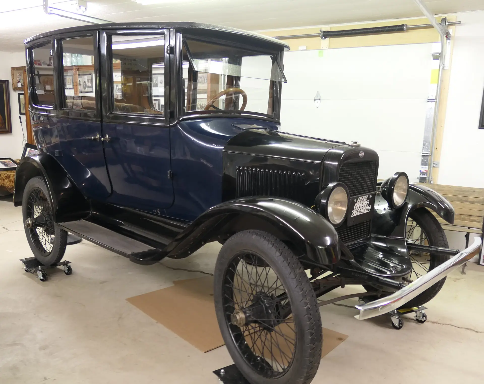 1920 Willys Overland sedan on display at McCallum Museum in Sibley, Iowa – donated by the Robertson family, a beautiful example of early Osceola County automotive history